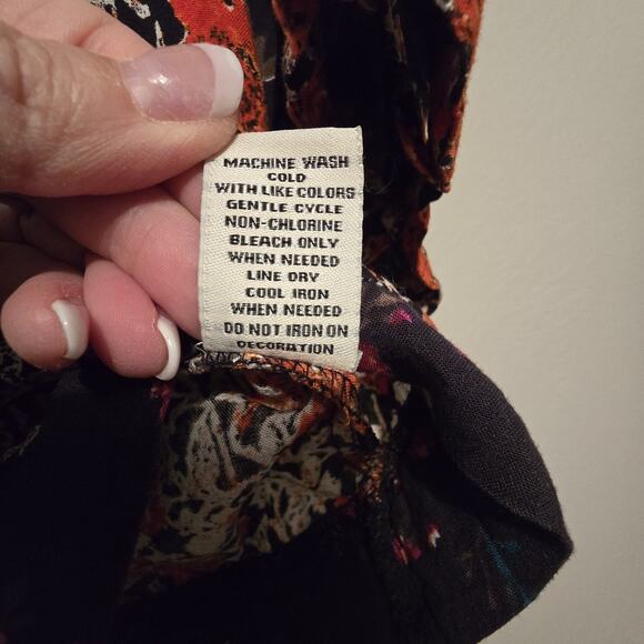 Cafe Marrakesh Floral Peasant Top Women XL Prairie Festival Crochet Boho Cottage - Picture 9 of 13